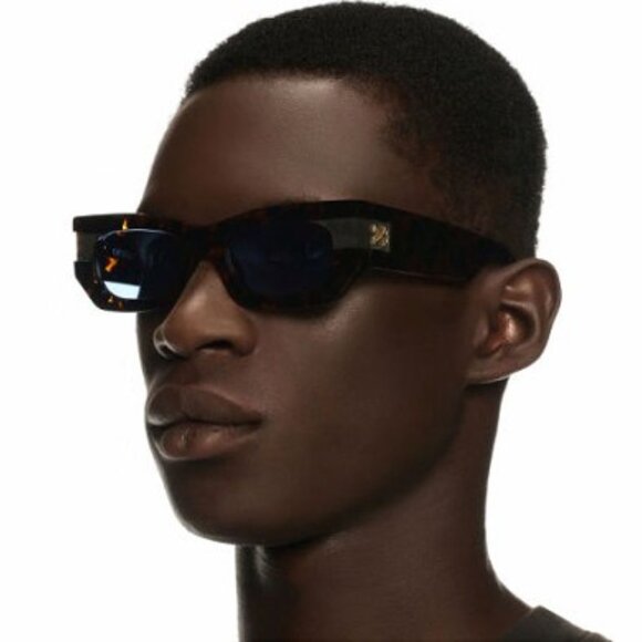 Off-White OERI147 BELLEVILLE 1007 Cat Eye Sunglasses – Black/Dark Grey - Picture 2 of 10